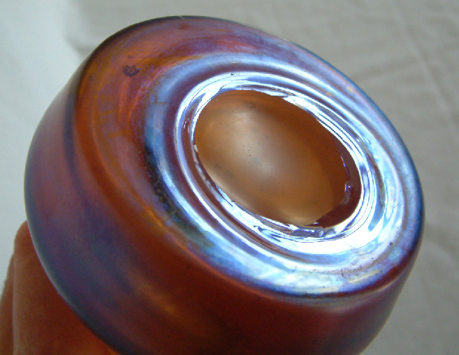 vintage iridescent glass vase WMF MYRA
